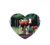 Poezjzw Ambientadores de coche con diseño de ternera en el bosque, 4 unidades, en forma de corazón, para colgar, aromaterapia, ambientadores perfumados para dormitorio, armario, zapatos