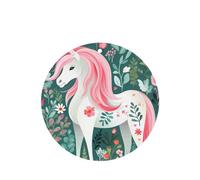 Poezjzw Ambientadores de coche con diseño de unicornio con pelo rosa, 6 unidades, forma redonda, para colgar, tabletas de aromaterapia, ambientadores perfumados para dormitorio y baño