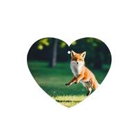 Poezjzw Ambientadores de coche con diseño de zorro saltando para colgar en forma de corazón, 4 unidades, pastillas de aromaterapia, ambientadores perfumados para dormitorio y baño