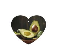 Poezjzw Ambientadores de coche con patrón de aguacate, 4 unidades, en forma de corazón, para colgar, tabletas de aromaterapia, ambientadores perfumados para dormitorio, armario, zapatos