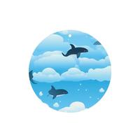 Poezjzw Ambientadores de coche con patrón de ballena en nubes, 4 unidades, forma redonda, para colgar, tabletas de aromaterapia, ambientadores perfumados para dormitorio, armario, zapatos