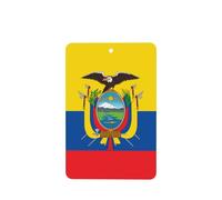 Poezjzw Ambientadores de coche con patrón de bandera de Ecuador, 6 unidades, rectangulares colgantes, tabletas de aromaterapia, ambientadores perfumados para dormitorio y baño