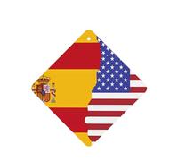 Poezjzw Ambientadores de coche con patrón de bandera de España de Estados Unidos, 6 unidades, cuadrados, para colgar en tabletas de aromaterapia, ambientadores perfumados para dormitorio y baño