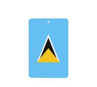 Poezjzw Ambientadores de coche con patrón de bandera de Santa Lucía, 4 unidades, rectangulares colgantes, tabletas de aromaterapia, ambientadores perfumados para dormitorio y baño