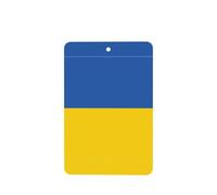 Poezjzw Ambientadores de coche con patrón de bandera de Ucrania, 6 unidades, rectangulares colgantes, tabletas de aromaterapia, ambientadores perfumados para dormitorio y baño