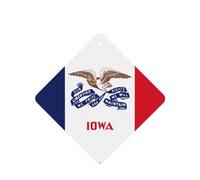 Poezjzw Ambientadores de coche con patrón de bandera del estado de Iowa, 6 unidades, tabletas cuadradas de aromaterapia, ambientadores perfumados para dormitorio y baño