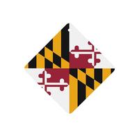 Poezjzw Ambientadores de coche con patrón de bandera del estado de Maryland, 6 unidades, tabletas cuadradas de aromaterapia, ambientadores perfumados para dormitorio y baño