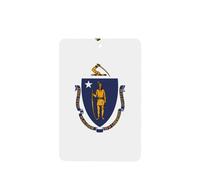 Poezjzw Ambientadores de coche con patrón de bandera del estado de Massachusetts, 6 unidades, rectangulares colgantes, tabletas de aromaterapia, ambientadores perfumados para dormitorio y baño