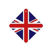 Poezjzw Ambientadores de coche con patrón de bandera del Reino Unido, 4 unidades, tabletas cuadradas de aromaterapia, ambientadores perfumados para dormitorio y baño
