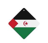 Poezjzw Ambientadores de coche con patrón de bandera del Sahara Occidental, 4 unidades, tabletas cuadradas de aromaterapia, ambientadores perfumados para dormitorio y baño