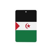Poezjzw Ambientadores de coche con patrón de bandera del Sahara Occidental, 4 unidades, tabletas rectangulares de aromaterapia, ambientadores perfumados para dormitorio y baño