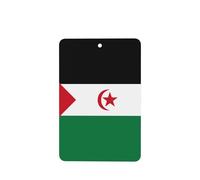 Poezjzw Ambientadores de coche con patrón de bandera del Sahara Occidental, 6 unidades, tabletas rectangulares de aromaterapia, ambientadores perfumados para dormitorio y baño