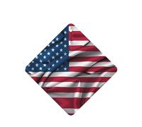 Poezjzw Ambientadores de coche con patrón de bandera estadounidense, 4 unidades, tabletas cuadradas de aromaterapia, ambientadores perfumados para dormitorio y baño
