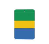Poezjzw Ambientadores de coche con patrón de bandera gabonesa, 4 unidades, rectangulares colgantes, tabletas de aromaterapia, ambientadores perfumados para dormitorio y baño