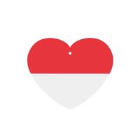 Poezjzw Ambientadores de coche con patrón de bandera indonesia, 4 unidades, en forma de corazón, para colgar, aromaterapia, ambientadores perfumados para dormitorio y baño