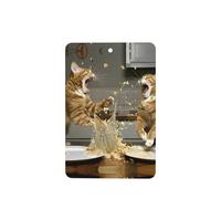 Poezjzw Ambientadores de coche con patrón de batalla de gatos, 6 unidades, rectangulares colgantes, tabletas de aromaterapia, ambientadores perfumados para dormitorio, armario, zapatos