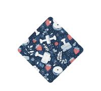 Poezjzw Ambientadores de coche con patrón de campanas de fresa, 4 unidades, tabletas cuadradas de aromaterapia, ambientadores perfumados para dormitorio y baño