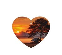 Poezjzw Ambientadores de coche con patrón de campo al atardecer, 6 unidades, en forma de corazón, para colgar, tabletas de aromaterapia, ambientadores perfumados para dormitorio, armario, zapatos