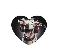 Poezjzw Ambientadores de coche con patrón de canto de perro manchado, 4 piezas en forma de corazón, tabletas de aromaterapia para colgar, ambientadores perfumados para dormitorio, armario, zapatos