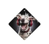 Poezjzw Ambientadores de coche con patrón de canto de perro manchado, 6 unidades, tabletas cuadradas de aromaterapia, ambientadores perfumados para dormitorio, armario, zapatos