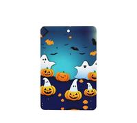 Poezjzw Ambientadores de coche con patrón de fantasma de Halloween, 4 unidades, rectangulares colgantes, tabletas de aromaterapia, ambientadores perfumados para dormitorio y baño
