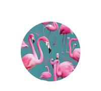 Poezjzw Ambientadores de coche con patrón de flamencos, 4 unidades, forma redonda, para colgar, tabletas de aromaterapia, ambientadores perfumados para dormitorio y baño