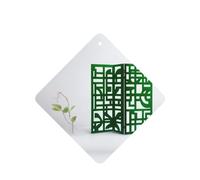 Poezjzw Ambientadores de coche con patrón de frutas de jade, 4 unidades, tabletas cuadradas de aromaterapia, para colgar, ambientadores perfumados para dormitorio y baño