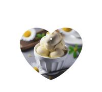 Poezjzw Ambientadores de coche con patrón de helado de manzanilla, 6 unidades, pastillas de aromaterapia colgantes en forma de corazón, ambientadores perfumados para dormitorio y baño