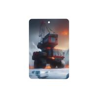 Poezjzw Ambientadores de coche con patrón de hielo y fuego, 6 unidades, rectangulares colgantes, tabletas de aromaterapia, ambientadores perfumados para dormitorio y baño