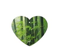 Poezjzw Ambientadores de coche con patrón de hojas de bambú, 4 unidades, en forma de corazón, para colgar, tabletas de aromaterapia, ambientadores perfumados para dormitorio, armario, zapatos
