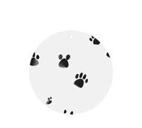 Poezjzw Ambientadores de coche con patrón de huellas de gatito, 4 unidades, forma redonda, para colgar, tabletas de aromaterapia, ambientadores perfumados para dormitorio y baño