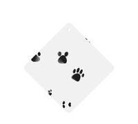 Poezjzw Ambientadores de coche con patrón de huellas de gatito, 4 unidades, tabletas cuadradas de aromaterapia para colgar, ambientadores perfumados para dormitorio y baño