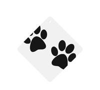 Poezjzw Ambientadores de coche con patrón de huellas de mascotas, 6 unidades, tabletas cuadradas de aromaterapia para colgar, ambientadores perfumados para dormitorio, armario, zapatos