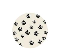 Poezjzw Ambientadores de coche con patrón de huellas de Meow, 6 unidades, forma redonda, para colgar, tabletas de aromaterapia, ambientadores perfumados para dormitorio y baño