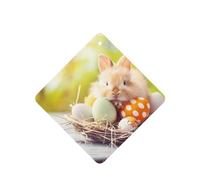 Poezjzw Ambientadores de coche con patrón de huevos de conejo, 4 unidades, tabletas cuadradas de aromaterapia, ambientadores perfumados para dormitorio, armario, zapatos