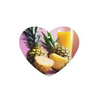 Poezjzw Ambientadores de coche con patrón de jugo de piña, 6 unidades, en forma de corazón, tabletas de aromaterapia, ambientadores perfumados para dormitorio y baño