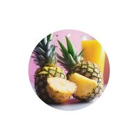 Poezjzw Ambientadores de coche con patrón de jugo de piña, 6 unidades, forma redonda, para colgar en tabletas de aromaterapia, ambientadores perfumados para dormitorio y baño