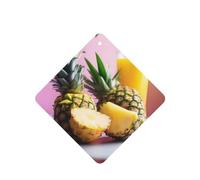 Poezjzw Ambientadores de coche con patrón de jugo de piña, 6 unidades, tabletas cuadradas de aromaterapia, ambientadores perfumados para dormitorio y baño