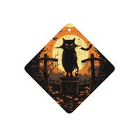 Poezjzw Ambientadores de coche con patrón de lápida de gato en cruz, 6 unidades, tabletas cuadradas de aromaterapia, ambientadores perfumados para dormitorio, armario, zapatos