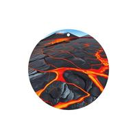 Poezjzw Ambientadores de coche con patrón de lava después de la erupción, 6 unidades, forma redonda, para colgar, tabletas de aromaterapia, ambientadores perfumados para dormitorio y baño