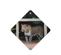 Poezjzw Ambientadores de coche con patrón de leopardo Under The Si, 4 unidades, tabletas cuadradas de aromaterapia, ambientadores perfumados para dormitorio y baño