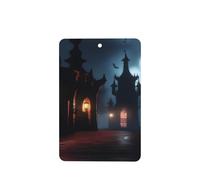 Poezjzw Ambientadores de coche con patrón de linterna por la noche, 6 unidades, rectangulares colgantes, tabletas de aromaterapia, ambientadores perfumados para dormitorio y baño