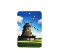 Poezjzw Ambientadores de coche con patrón de molino de viento, 6 unidades, rectangulares colgantes, tabletas de aromaterapia, ambientadores perfumados para dormitorio y baño
