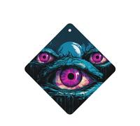 Poezjzw Ambientadores de coche con patrón de monstruo de tres ojos, 6 unidades, tabletas cuadradas de aromaterapia, ambientadores perfumados para dormitorio, armario, zapatos