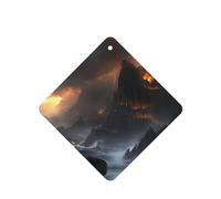 Poezjzw Ambientadores de coche con patrón de olas Castle In The Waves, 4 unidades, tabletas cuadradas de aromaterapia, ambientadores perfumados para dormitorio, armario, zapatos