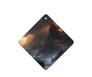 Poezjzw Ambientadores de coche con patrón de olas Castle In The Waves, 4 unidades, tabletas cuadradas de aromaterapia, ambientadores perfumados para dormitorio, armario, zapatos