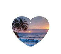 Poezjzw Ambientadores de coche con patrón de olas de palmera, 6 unidades, en forma de corazón, para colgar, aromaterapia, ambientadores perfumados para dormitorio y baño