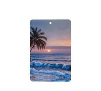 Poezjzw Ambientadores de coche con patrón de olas de palmera, 6 unidades, rectangulares colgantes, tabletas de aromaterapia, ambientadores perfumados para dormitorio y baño