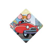 Poezjzw Ambientadores de coche con patrón de paseo de ratón, 4 unidades, tabletas cuadradas de aromaterapia, ambientadores perfumados para dormitorio y baño