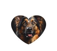 Poezjzw Ambientadores de coche con patrón de pastor alemán, 4 unidades, en forma de corazón, pastillas de aromaterapia, ambientadores perfumados para dormitorio y baño